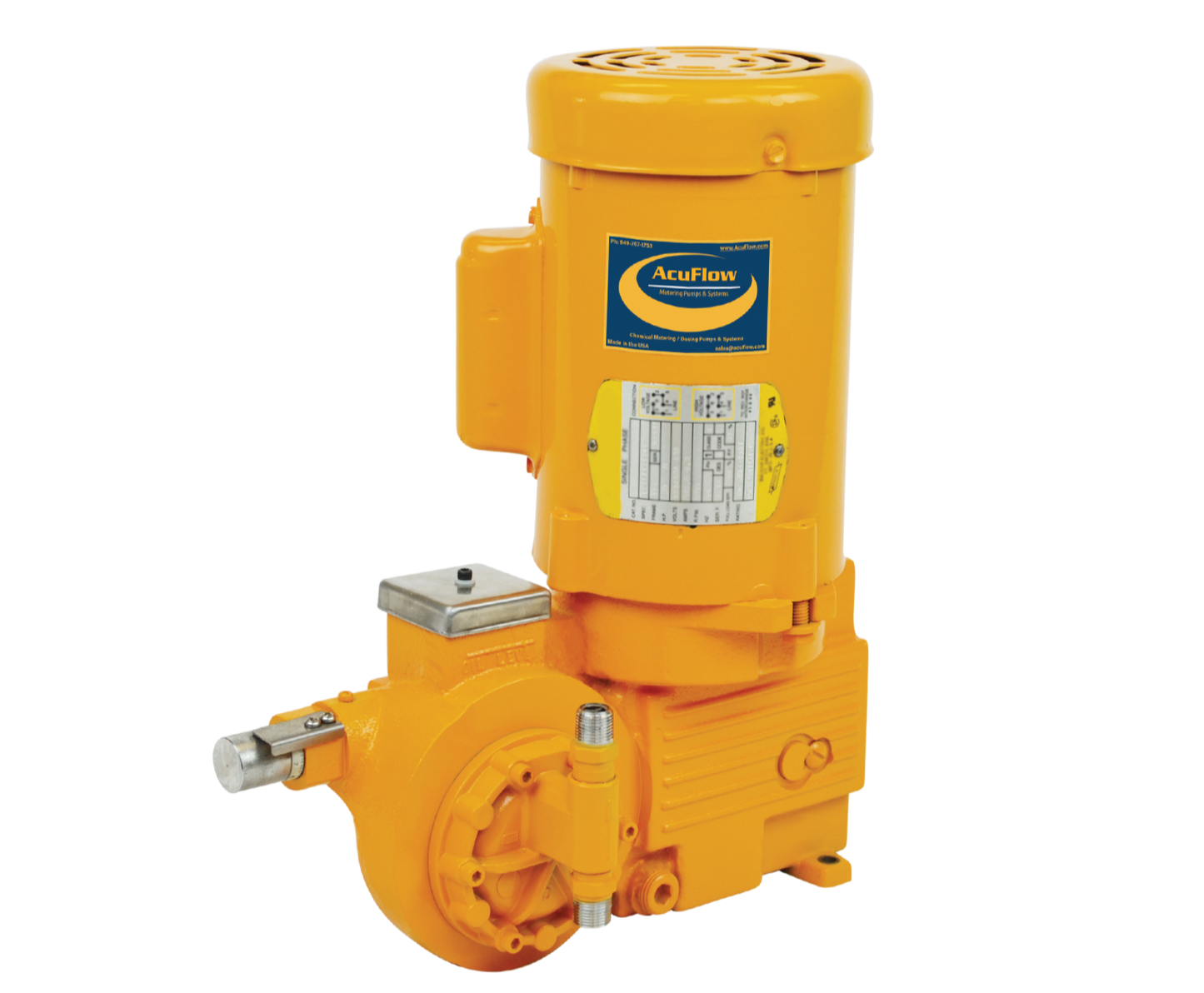 AcuFlow Hydraulically Balanced Diaphragm Pump 316SS Liquid End Material 4.2 GPH 200 PSI